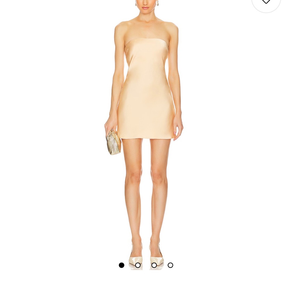 L'Academie Strapless Tan Dress